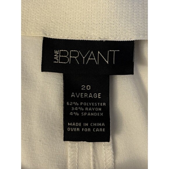 LANE BRYANT The Madison Straight Leg Trouser Ivory Women 20 Stretch Career Pants - Picture 2 of 12